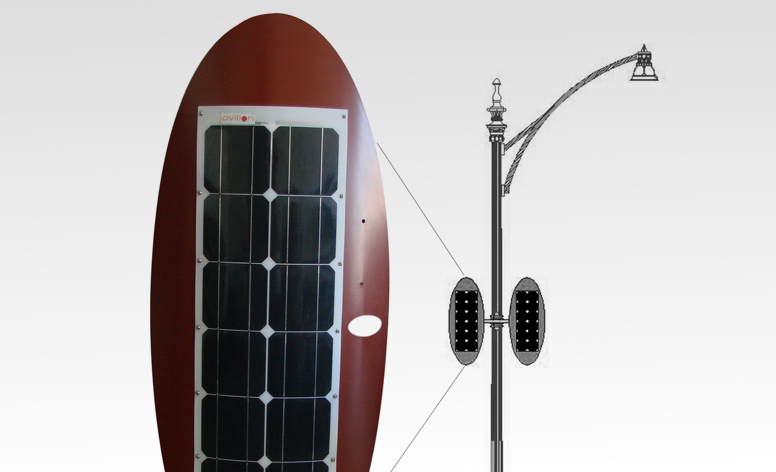 Solar Shell for LED Light Posts