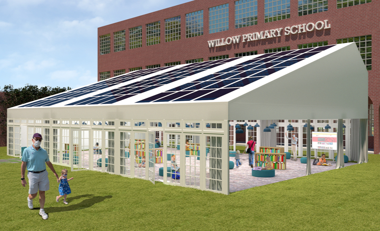 Pvilion Solar Structures Use By Schools